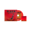 The latest album from Slash, 'Flying Blind', in CD format with a signed insert. The cover shows a figure diving against a circular orange, yellow, and red pattern.